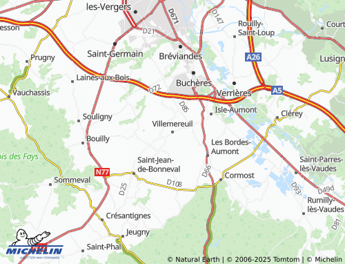 Kaart MICHELIN Villemereuil - ViaMichelin