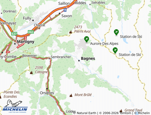 Carte MICHELIN Le Châble - ViaMichelin