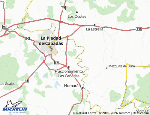 Mappa MICHELIN Unión de Guadalupe - ViaMichelin