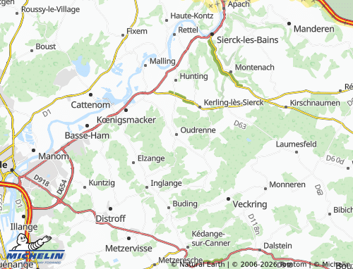 Mapa MICHELIN Oudrenne - ViaMichelin