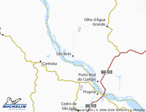 MICHELIN São Brás map - ViaMichelin