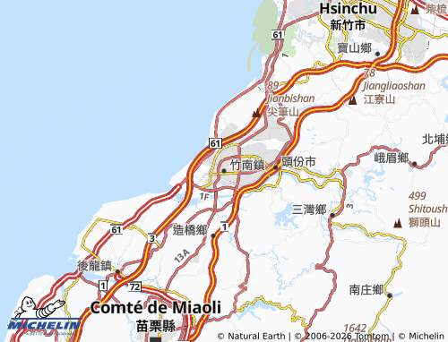 Mappa MICHELIN zhu nan zhen - ViaMichelin