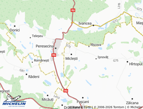 MICHELIN Miclești map - ViaMichelin