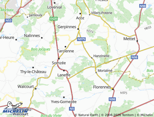 Mappa MICHELIN Thy-le-Bauduin - ViaMichelin