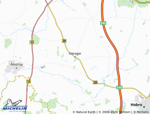 Mapa MICHELIN Nørager - ViaMichelin