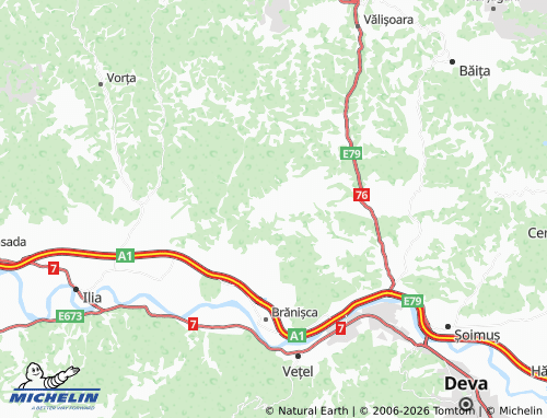 MICHELIN Târnava map - ViaMichelin