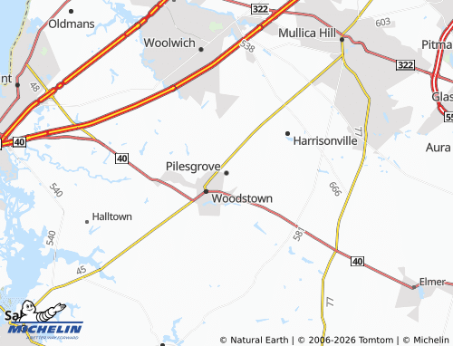 Kaart MICHELIN Pilesgrove - ViaMichelin