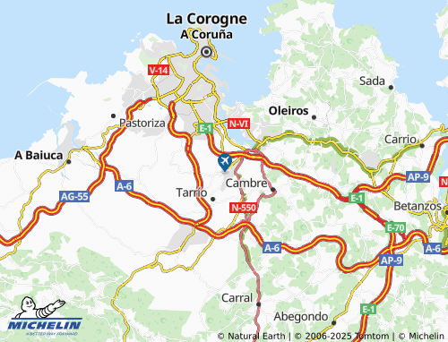 MICHELIN-Landkarte O Bosque - ViaMichelin