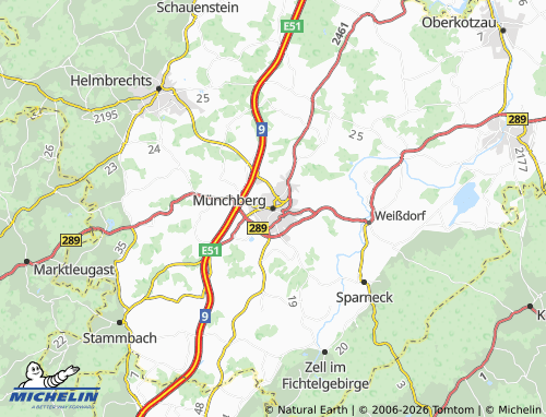 Mapa MICHELIN Münchberg - ViaMichelin