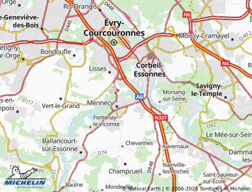 MICHELIN Ormoy map - ViaMichelin