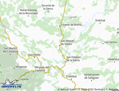 MICHELIN San Miguel de Valero map - ViaMichelin