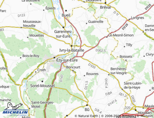 MICHELIN Oulins map - ViaMichelin