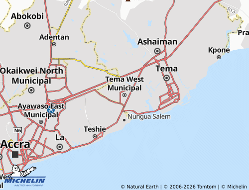 Mappa MICHELIN Tema West Municipal - ViaMichelin