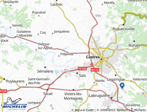 MICHELIN Lauretié map - ViaMichelin