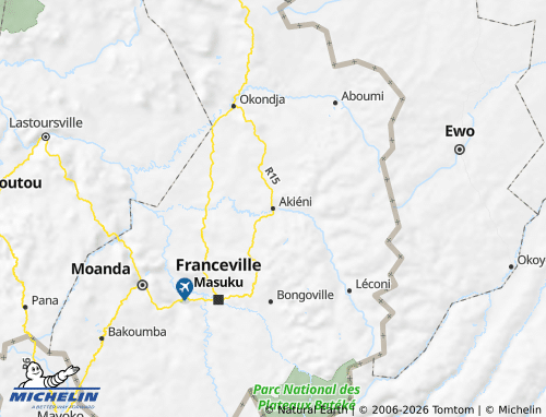 Mapa MICHELIN Lékoni-Lékori - ViaMichelin