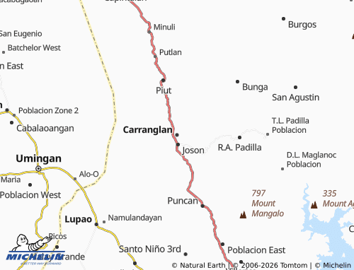 MICHELIN Carranglan map - ViaMichelin