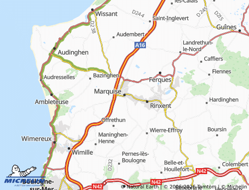 MICHELIN Marquise map - ViaMichelin