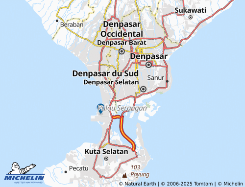 MICHELIN Pemogan map - ViaMichelin