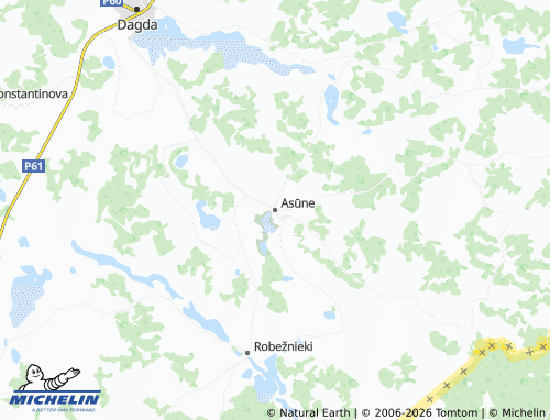 Mapa MICHELIN Asūnes pagasts - ViaMichelin