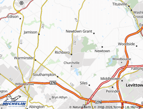 Mappa MICHELIN Richboro - ViaMichelin
