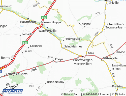 MICHELIN Saint-Masmes map - ViaMichelin