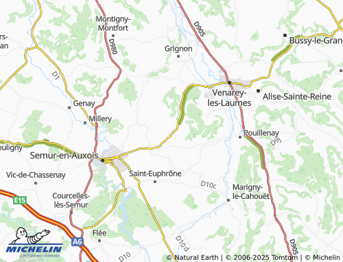 Carte MICHELIN Massingy-lès-Semur - ViaMichelin