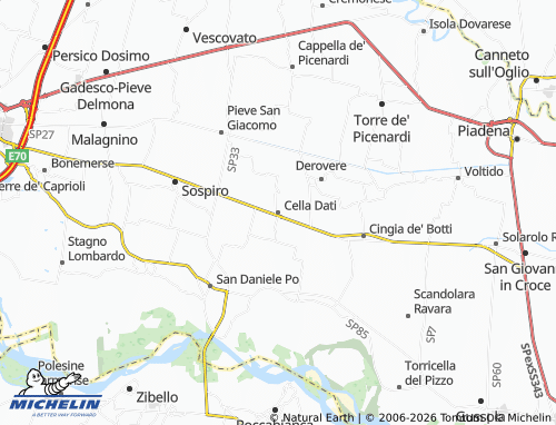Mapa MICHELIN Cella Dati - ViaMichelin