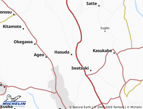 MICHELIN Hasuda map - ViaMichelin