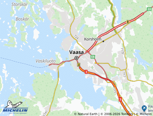 MICHELIN Vaasa map - ViaMichelin