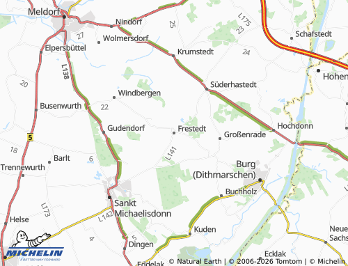 MICHELIN Frestedt map - ViaMichelin