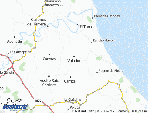 MICHELIN Volador map - ViaMichelin