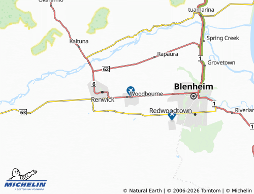 Mapa MICHELIN Woodbourne - ViaMichelin