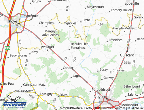 Carte MICHELIN Écuvilly - ViaMichelin