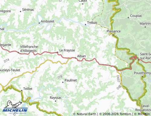 Mappa MICHELIN Alban - ViaMichelin