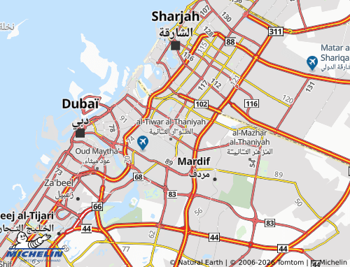MICHELIN Al Qusais Second map - ViaMichelin