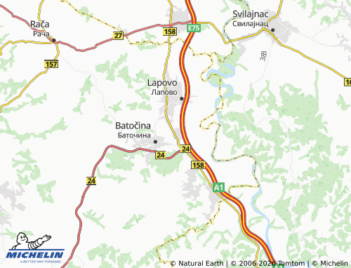 Mapa MICHELIN Lapovo Selo - ViaMichelin