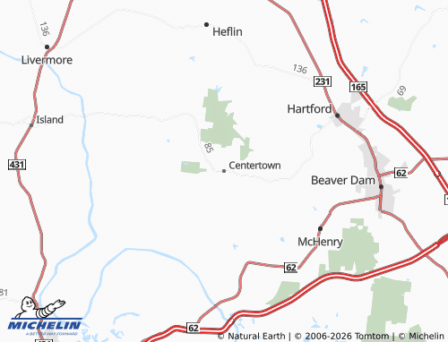Carte MICHELIN Centertown - ViaMichelin