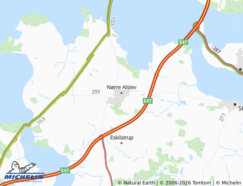 Mappa MICHELIN Nørre Alslev - ViaMichelin