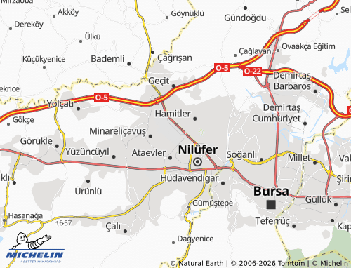 Kaart MICHELIN Fethiye - ViaMichelin