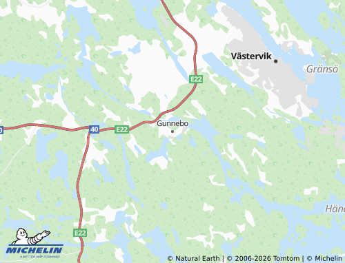 Carte MICHELIN Gunnebo - ViaMichelin