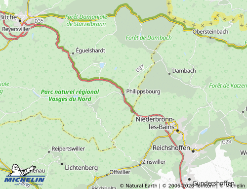 Mappa MICHELIN Philippsbourg - ViaMichelin