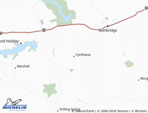 Mappa MICHELIN Cynthiana - ViaMichelin