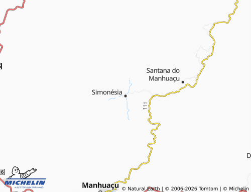 MICHELIN Simonésia map - ViaMichelin