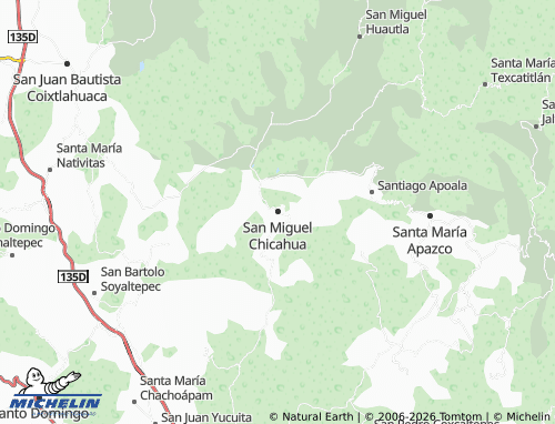 Mappa MICHELIN San Miguel Chicahua - ViaMichelin