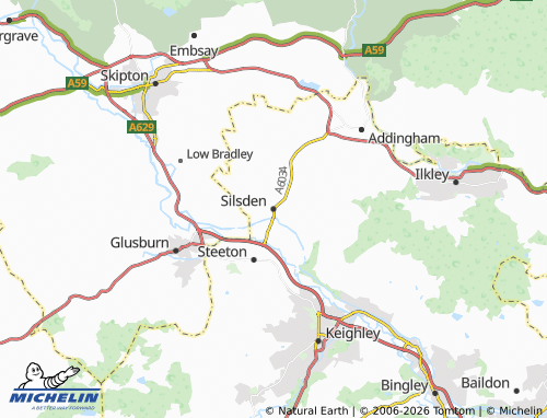 Carte MICHELIN Silsden - ViaMichelin
