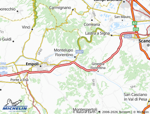 MICHELIN Montelupo Fiorentino map - ViaMichelin