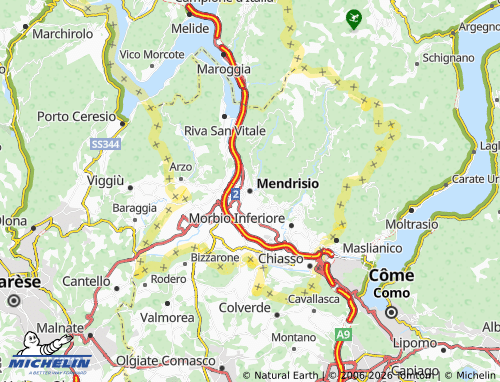 Mappa MICHELIN Mendrisio - ViaMichelin