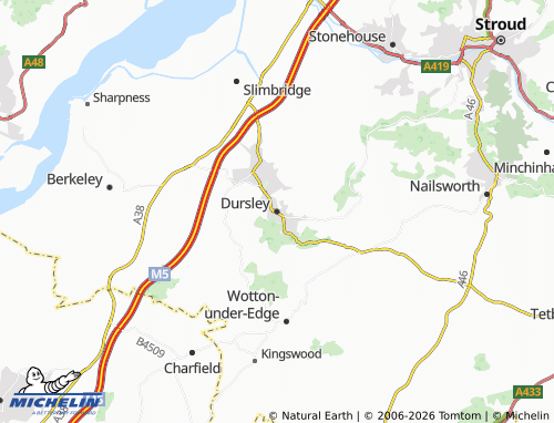 MICHELIN Dursley map - ViaMichelin