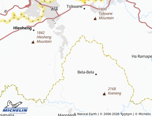 MICHELIN Bakaneng Ha Mojela map - ViaMichelin
