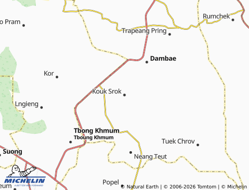 Mapa MICHELIN Kouk Srok - ViaMichelin